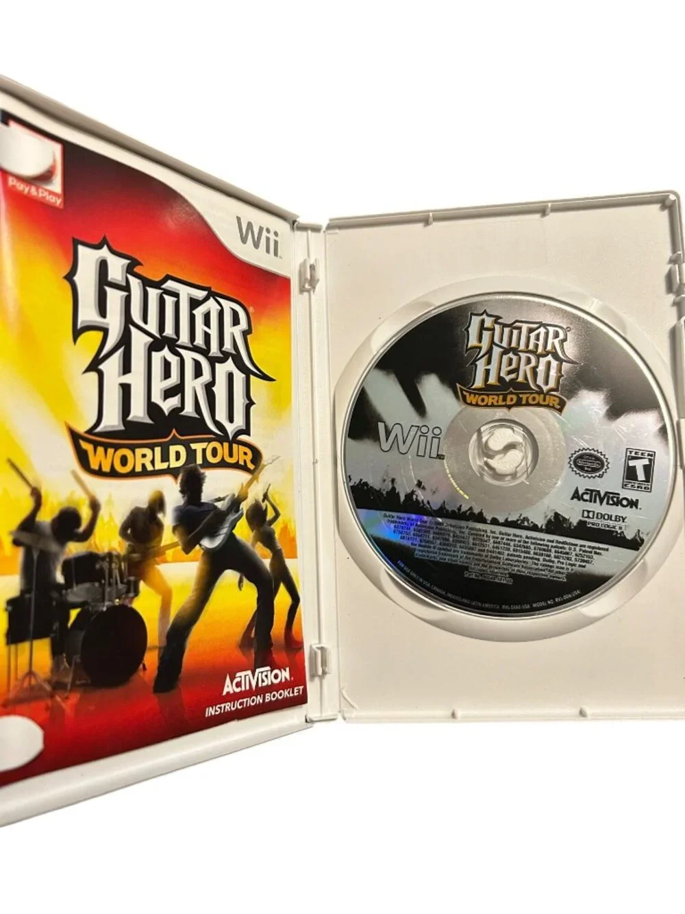 Guitar Hero World Tour Nintendo Wii Game Complete Case & Manual